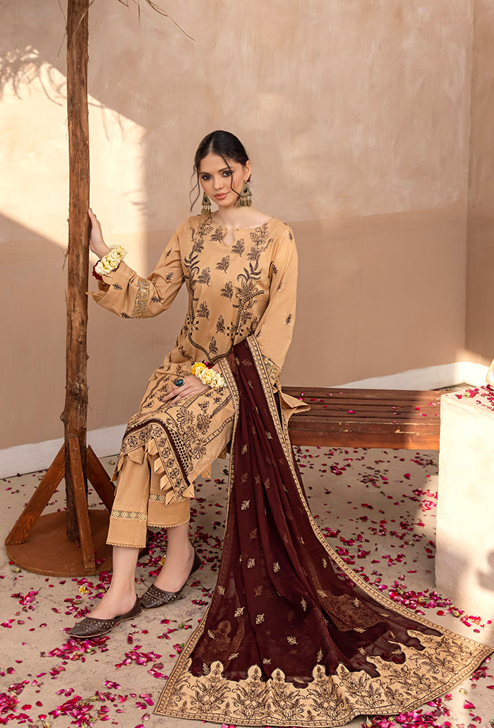 Laadli by Humdum Embroidered Lawn Unstitched 3Pc Suit LD-04