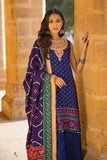 Gul Ahmed Chunri Embroidered Raw Silk Unstitched 3Pc Suit LE-42034
