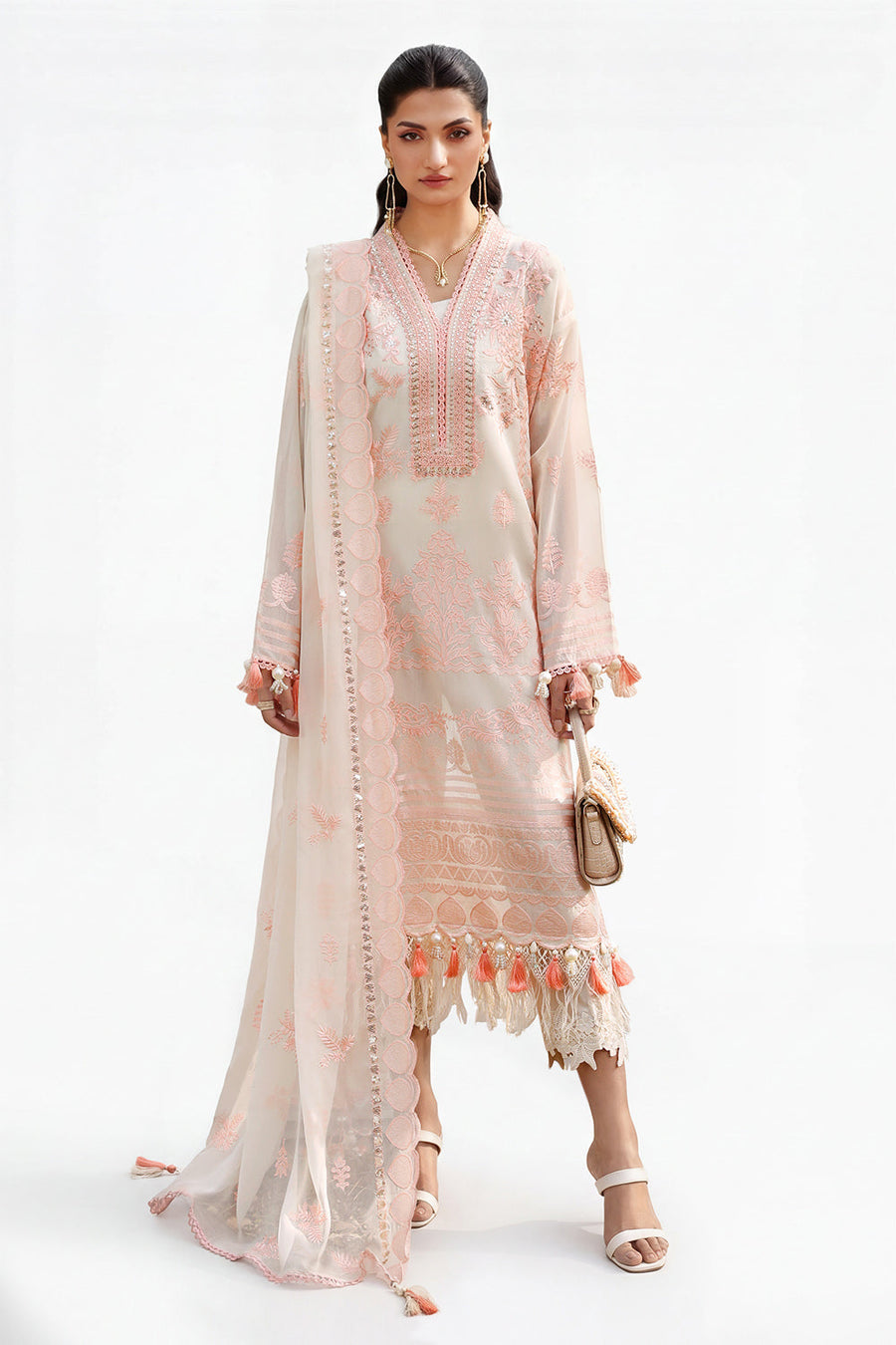 Gul Ahmed Luxury Paper Cotton Unstitched Embroidered 3Pc Suit LE-62002
