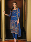 Gul Ahmed Premium Embroidered Chiffon Unstitched 3Pc Suit LE-42014