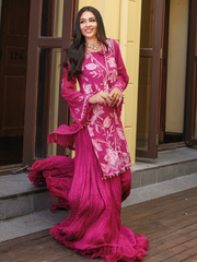 Gul Ahmed Premium Embroidered Chiffon Unstitched 3Pc Suit LE-42020