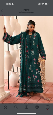Suffuse Eid Unstitched Embroidered Lawn 3Pc Suit - LEA
