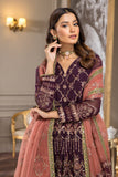 Alizeh Fashion Aqs-e-Dast Unstitched 3Pc Chiffon Suit D-04 Lehr