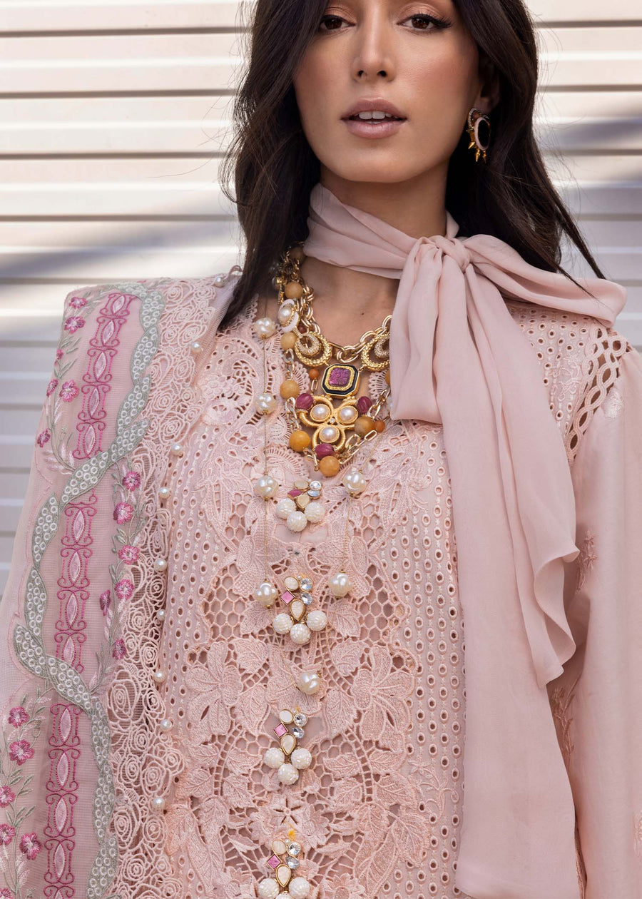Saira Shakira Embroidered Luxury Lawn Unstitched 3Pc Suit LEYLA-A