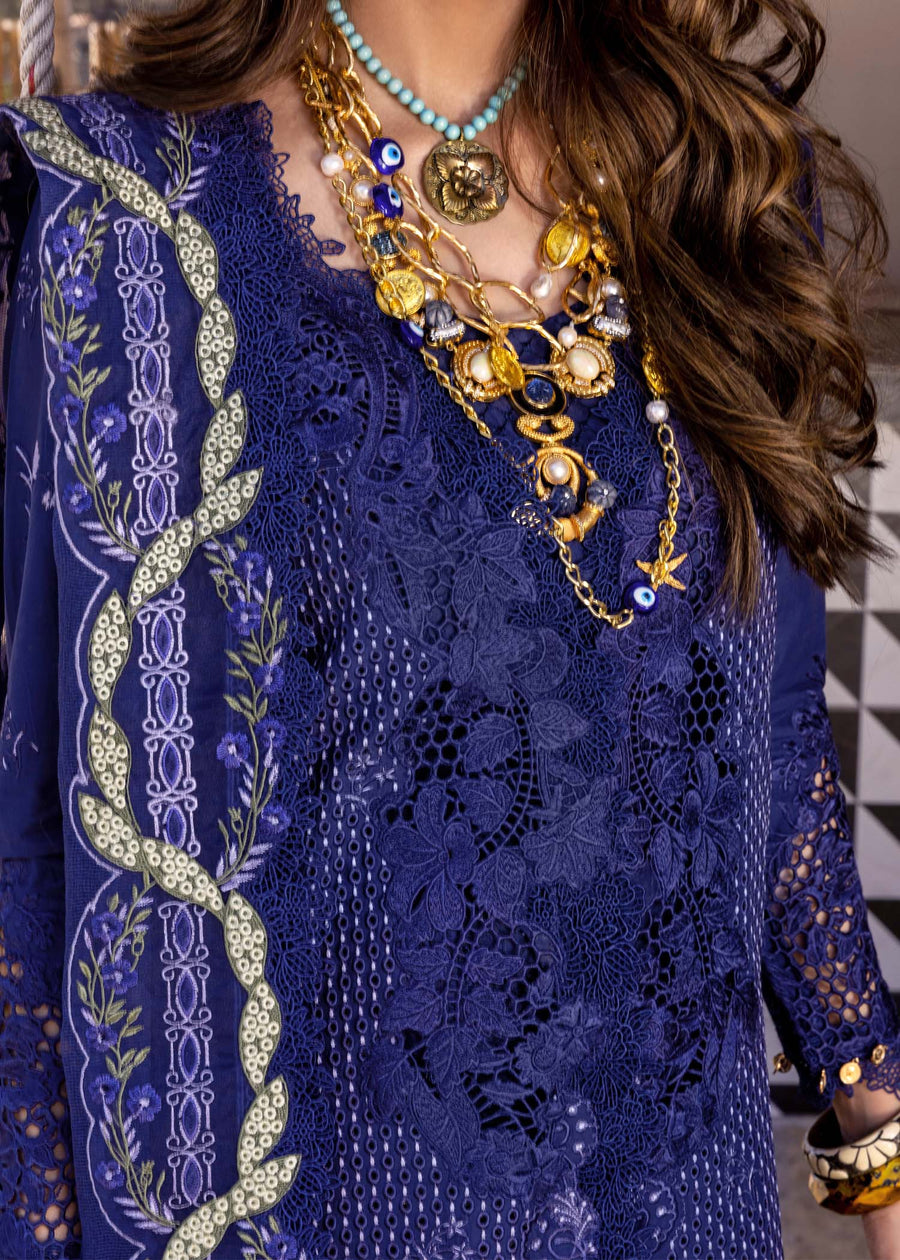 Saira Shakira Embroidered Luxury Lawn Unstitched 3Pc Suit LEYLA-B