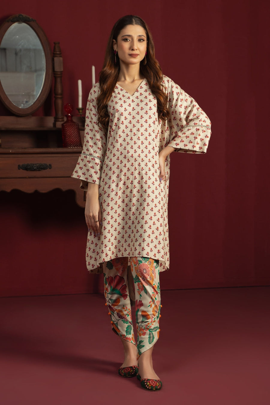 Ittehad Textiles Printed Crepe Linen Unstitched 2Pc Suit LF-CRL-2302
