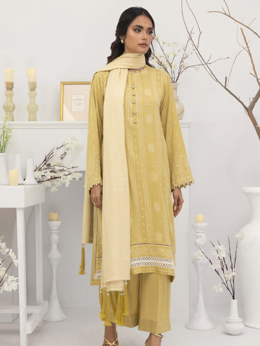 Lakhany by LSM Pashmina Printed Unstitched 3Pc Suit LG-AA-0023-B
