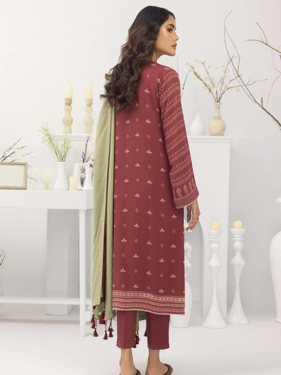 Lakhany by LSM Pashmina Printed Unstitched 3Pc Suit LG-AM-0028-A