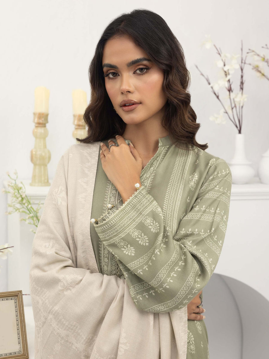 Lakhany by LSM Pashmina Printed Unstitched 3Pc Suit LG-AM-0028-B