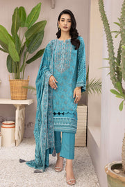 Lakhany Dareechay Embroidered Pashmina Unstitched 3Pc Suit LG-AM-0039