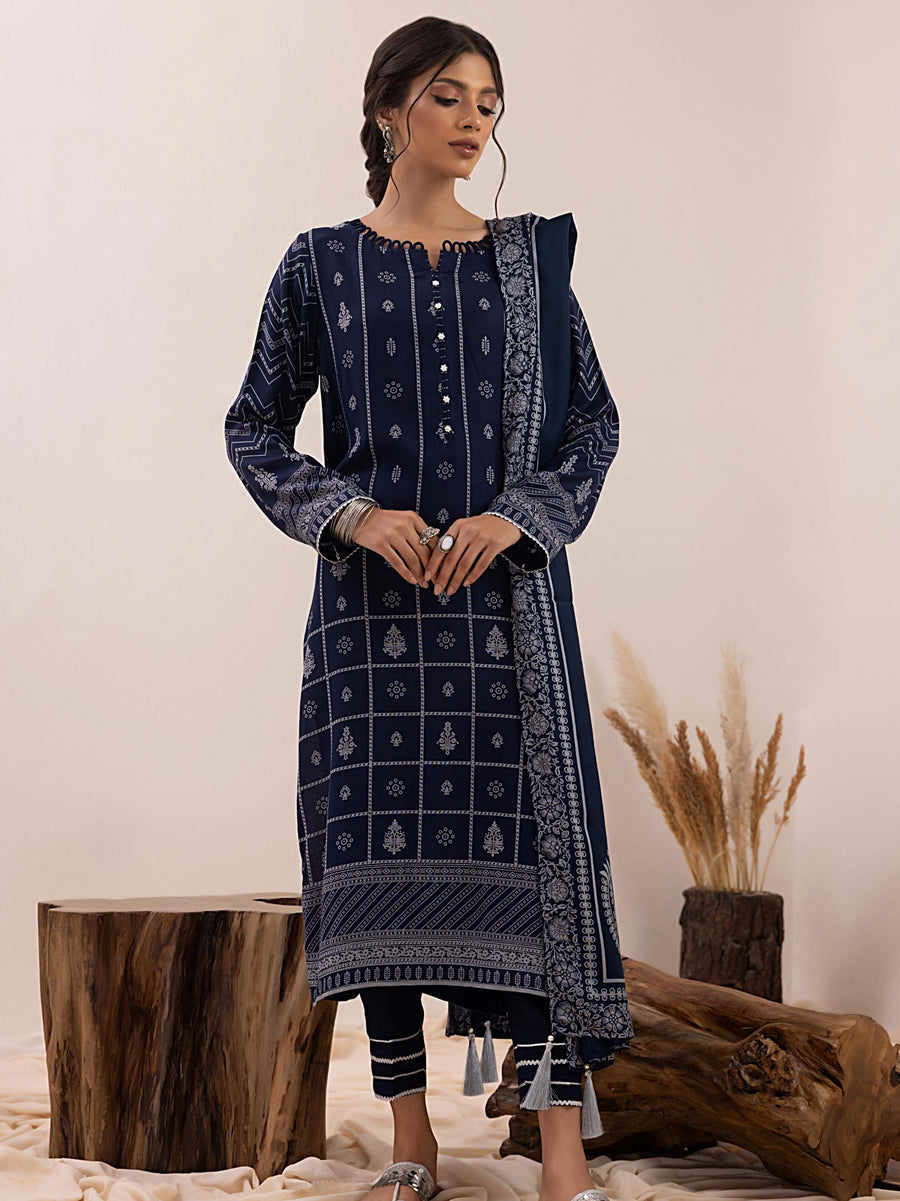 Lakhany Pashmina Printed Unstitched 3 Piece Suit LG-AM-0050-A