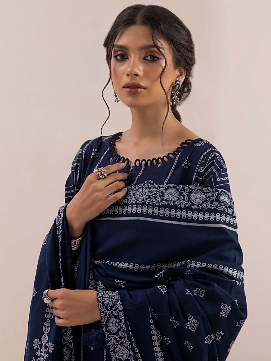 Lakhany Pashmina Printed Unstitched 3 Piece Suit LG-AM-0050-A