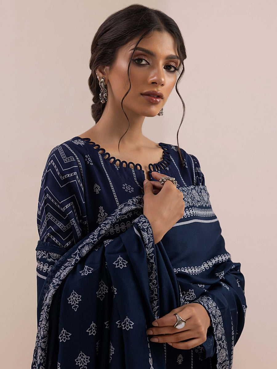 Lakhany Pashmina Printed Unstitched 3 Piece Suit LG-AM-0050-A