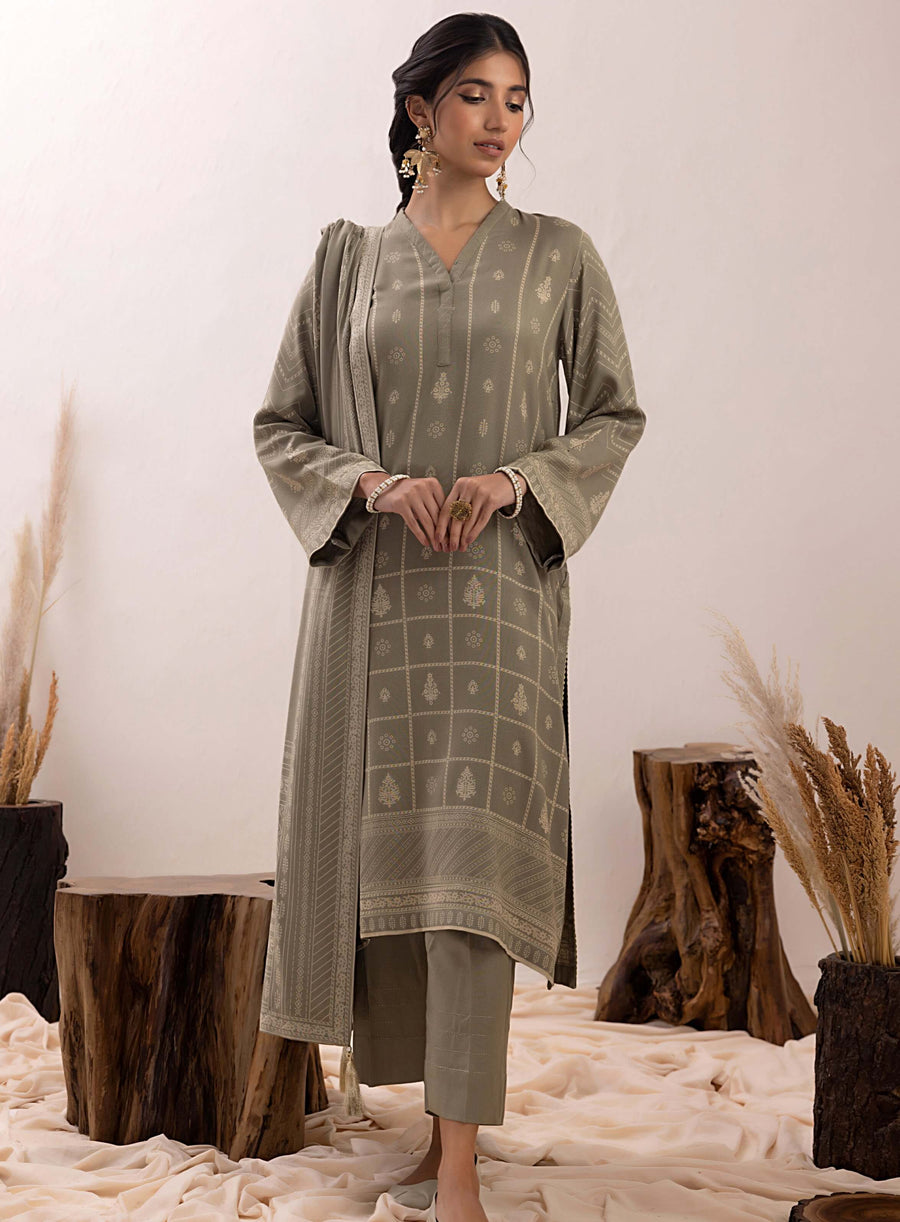 Lakhany Pashmina Printed Unstitched 3 Piece Suit LG-AM-0050-B