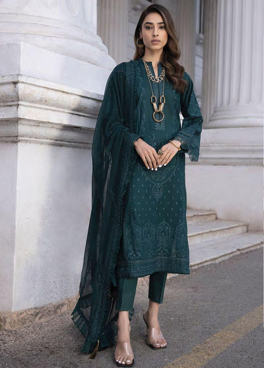 Lakhany Spring Embroidered Lawn Unstitched 3Pc Suit LG-AM-0056
