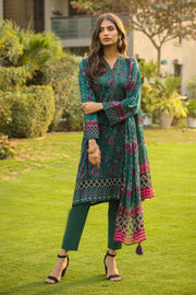 Komal Prints by Lakhany Unstitched Printed Lawn 3Pc Suit LG-AM-0088-A