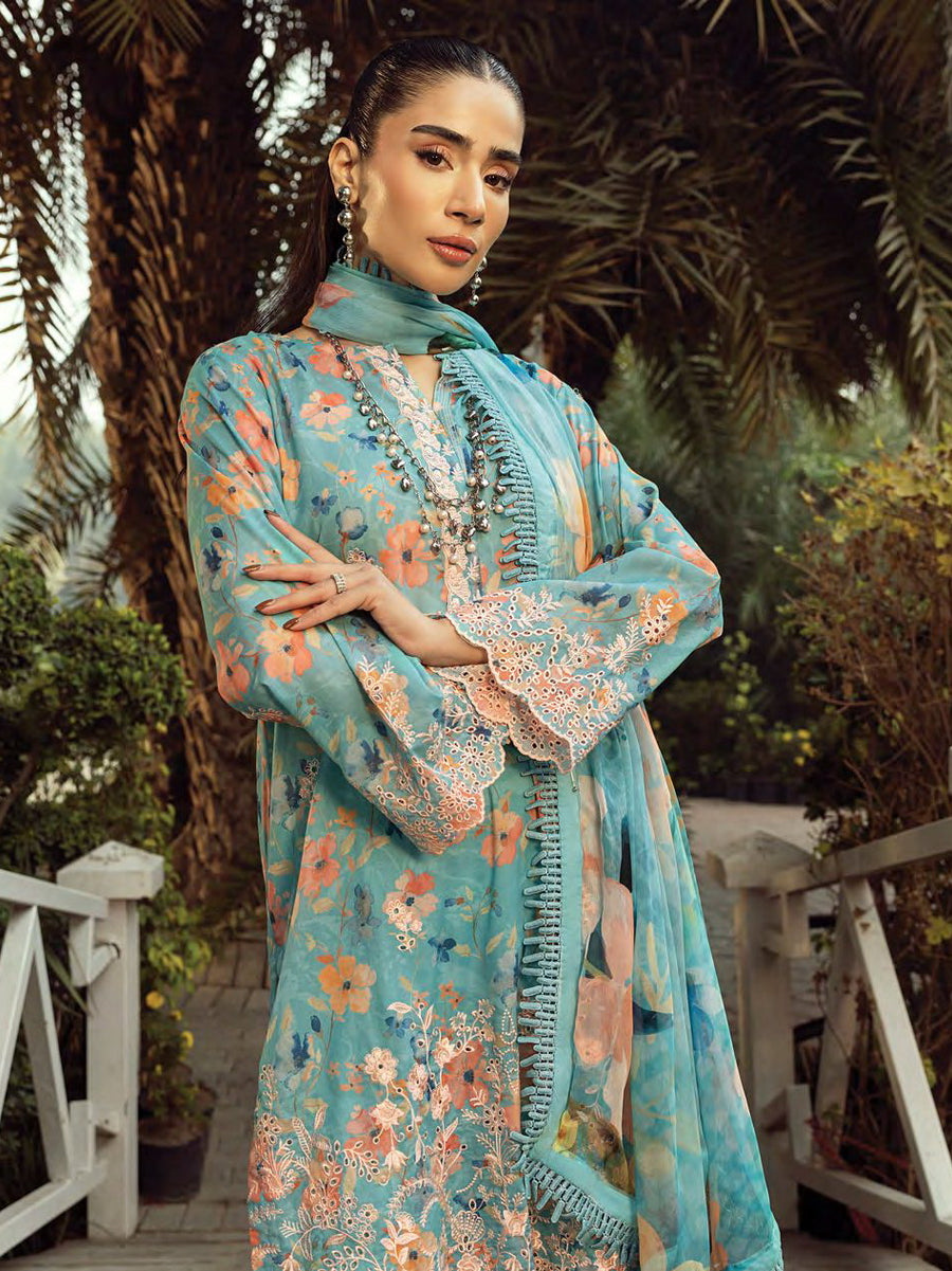 Lakhany Spring Embroidered Lawn Unstitched 3Pc Suit LG-AR-0087