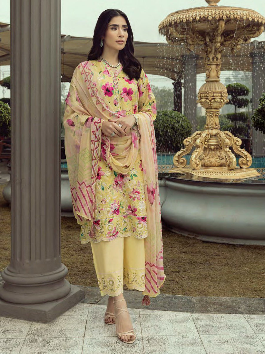 Lakhany Spring Embroidered Lawn Unstitched 3Pc Suit LG-AR-0099