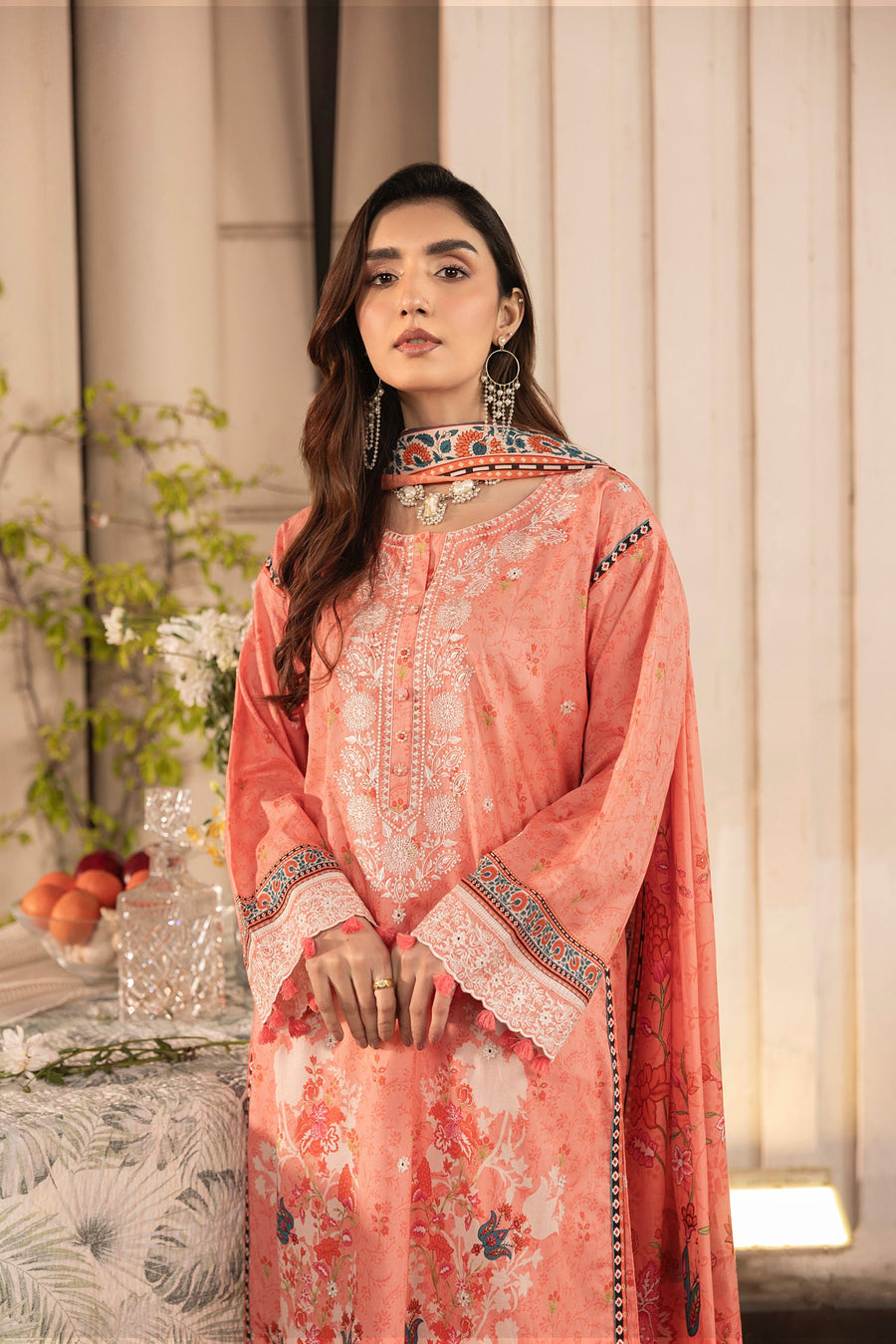 Lakhany Komal Embroidered Lawn Unstitched 3Pc Suit LG-AR-0132
