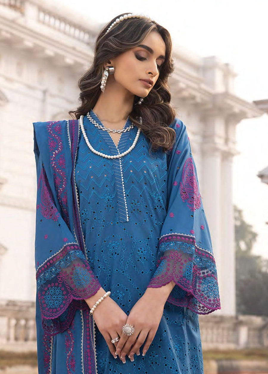Lakhany Spring Embroidered Lawn Unstitched 3Pc Suit LG-EA-0460