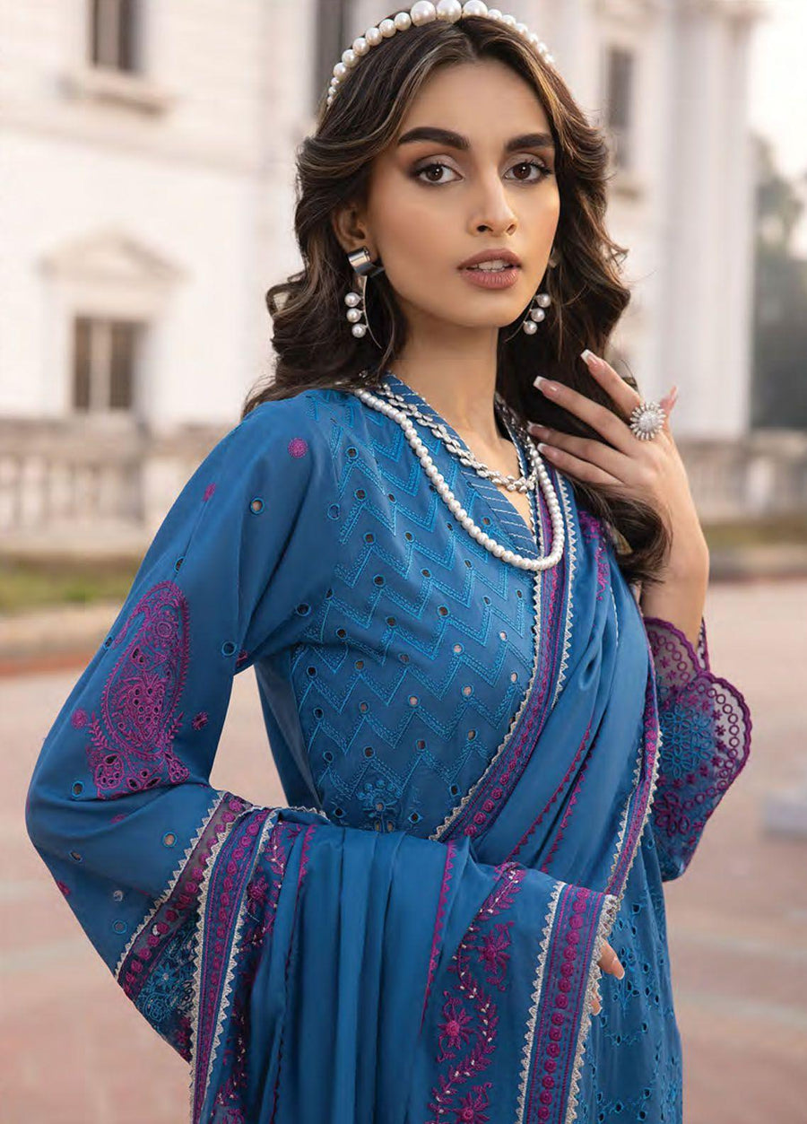Lakhany Spring Embroidered Lawn Unstitched 3Pc Suit LG-EA-0460