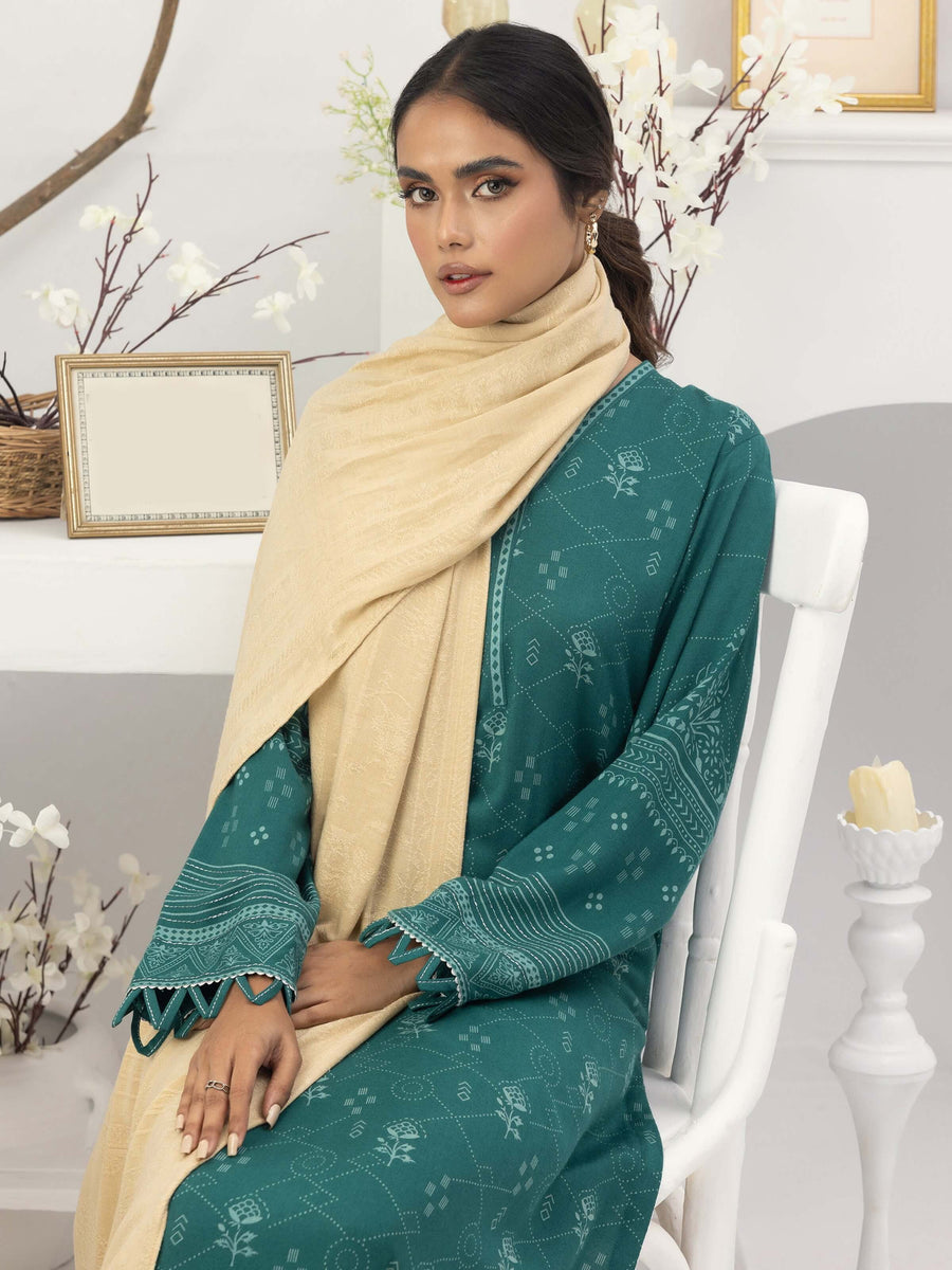 Lakhany by LSM Pashmina Printed Unstitched 3Pc Suit LG-EA-0476-A