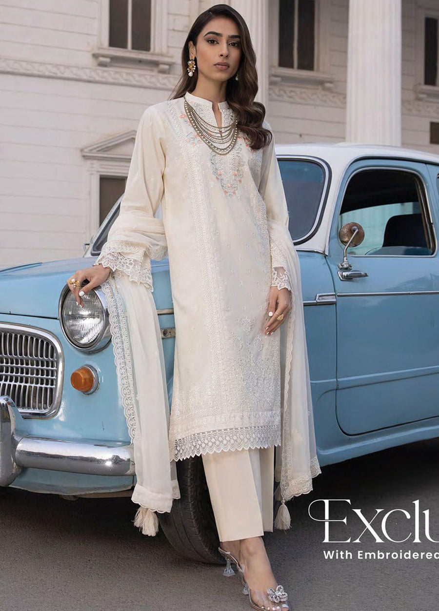 Lakhany Spring Embroidered Lawn Unstitched 3Pc Suit LG-IZ-0075