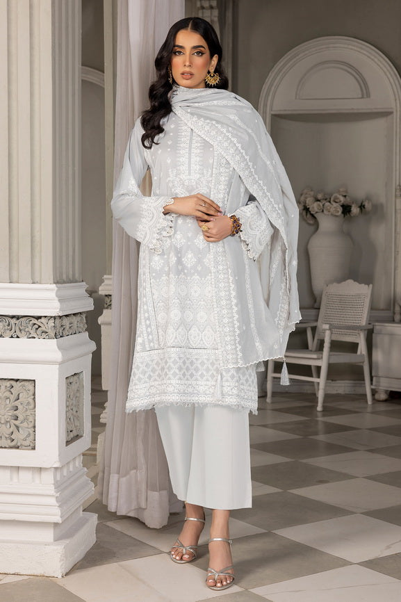 Lakhany Festive Eid Embroidered Lawn Unstitched 3Pc Suit LG-IZ-0084