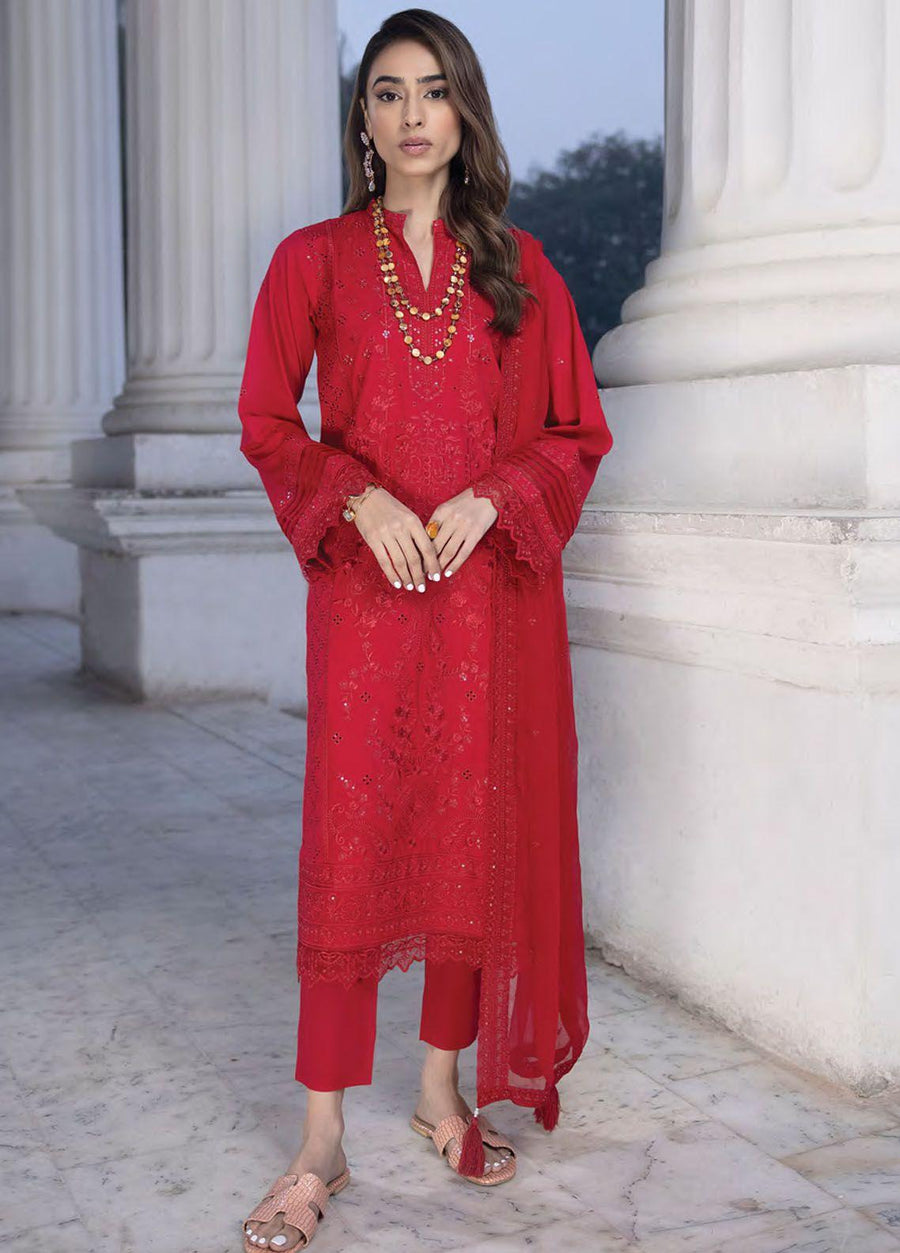 Lakhany Spring Embroidered Lawn Unstitched 3Pc Suit LG-IZ-0152