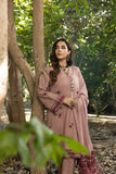 Lakhany Embroidered Slub Peach Unstitched 3Pc Suit LG-IZ-0235