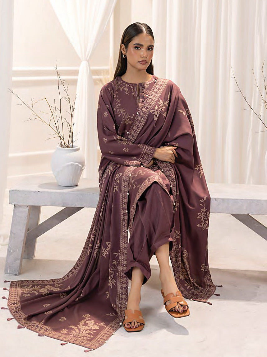 Lakhany Cashmi Wool Unstitched Printed 3Pc Suit LG-IZ-0269-B