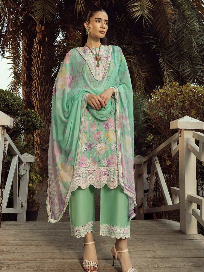 Lakhany Spring Embroidered Lawn Unstitched 3Pc Suit LG-IZ-0282
