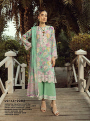 Lakhany Spring Embroidered Lawn Unstitched 3Pc Suit LG-IZ-0282