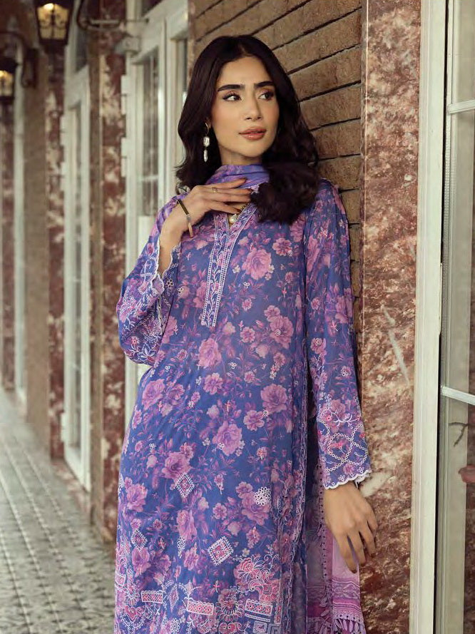 Lakhany Spring Embroidered Lawn Unstitched 3Pc Suit LG-IZ-0360