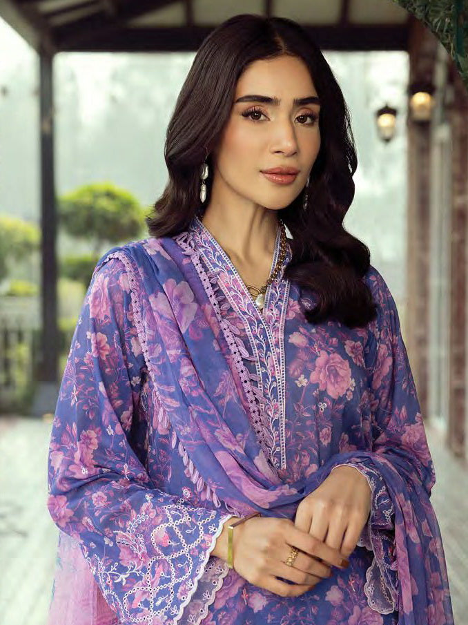 Lakhany Spring Embroidered Lawn Unstitched 3Pc Suit LG-IZ-0360
