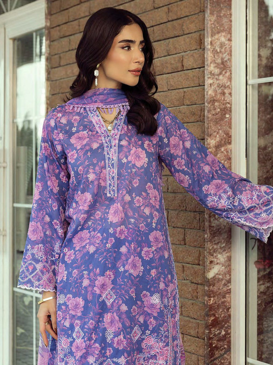 Lakhany Spring Embroidered Lawn Unstitched 3Pc Suit LG-IZ-0360