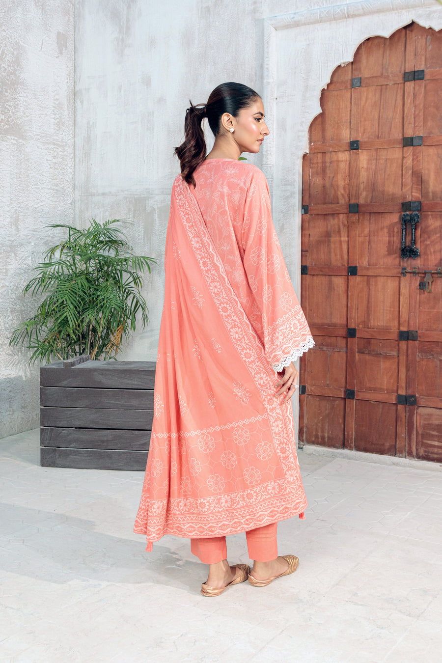 Lakhany Printed Pashmina Unstitched 3Pc Suit LG-IZ-0511-B