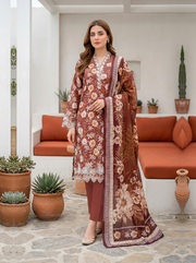 Lakhany Komal Vol-02 Embroidered Lawn Unstitched 3Pc Suit LG-IZ-0605