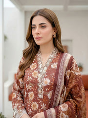 Lakhany Komal Vol-02 Embroidered Lawn Unstitched 3Pc Suit LG-IZ-0605