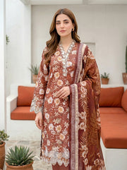 Lakhany Komal Vol-02 Embroidered Lawn Unstitched 3Pc Suit LG-IZ-0605