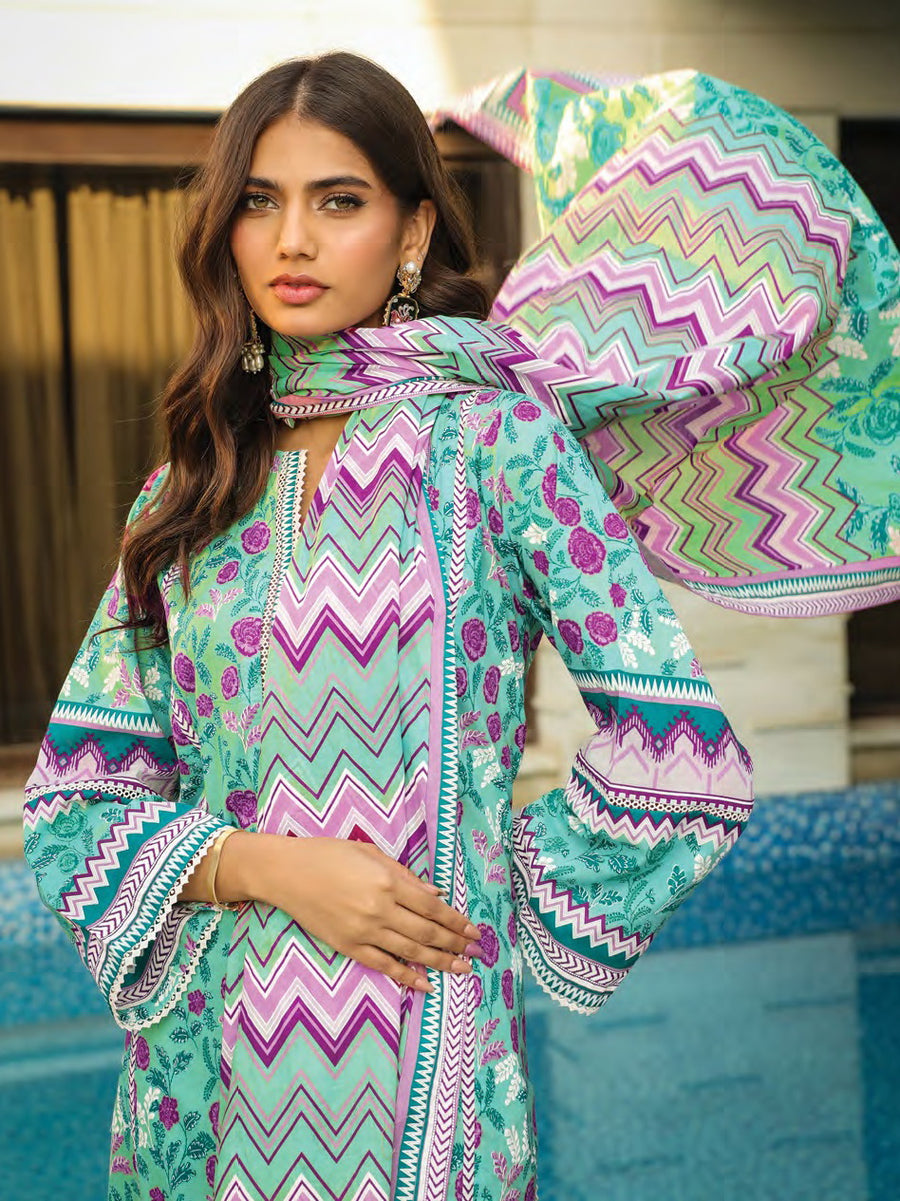 Komal Prints by Lakhany Unstitched Printed Lawn 3Pc Suit LG-MM-0013-A