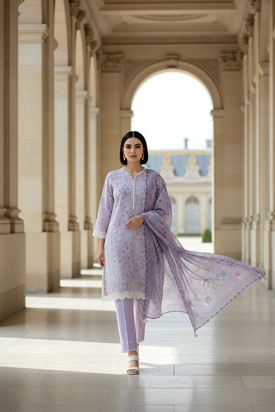 Lakhany Komal Embroidered Lawn Unstitched 3Pc Suit LG-MM-0921