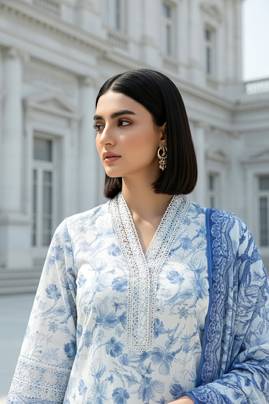 Lakhany Komal Embroidered Lawn Unstitched 3Pc Suit LG-MM-0922