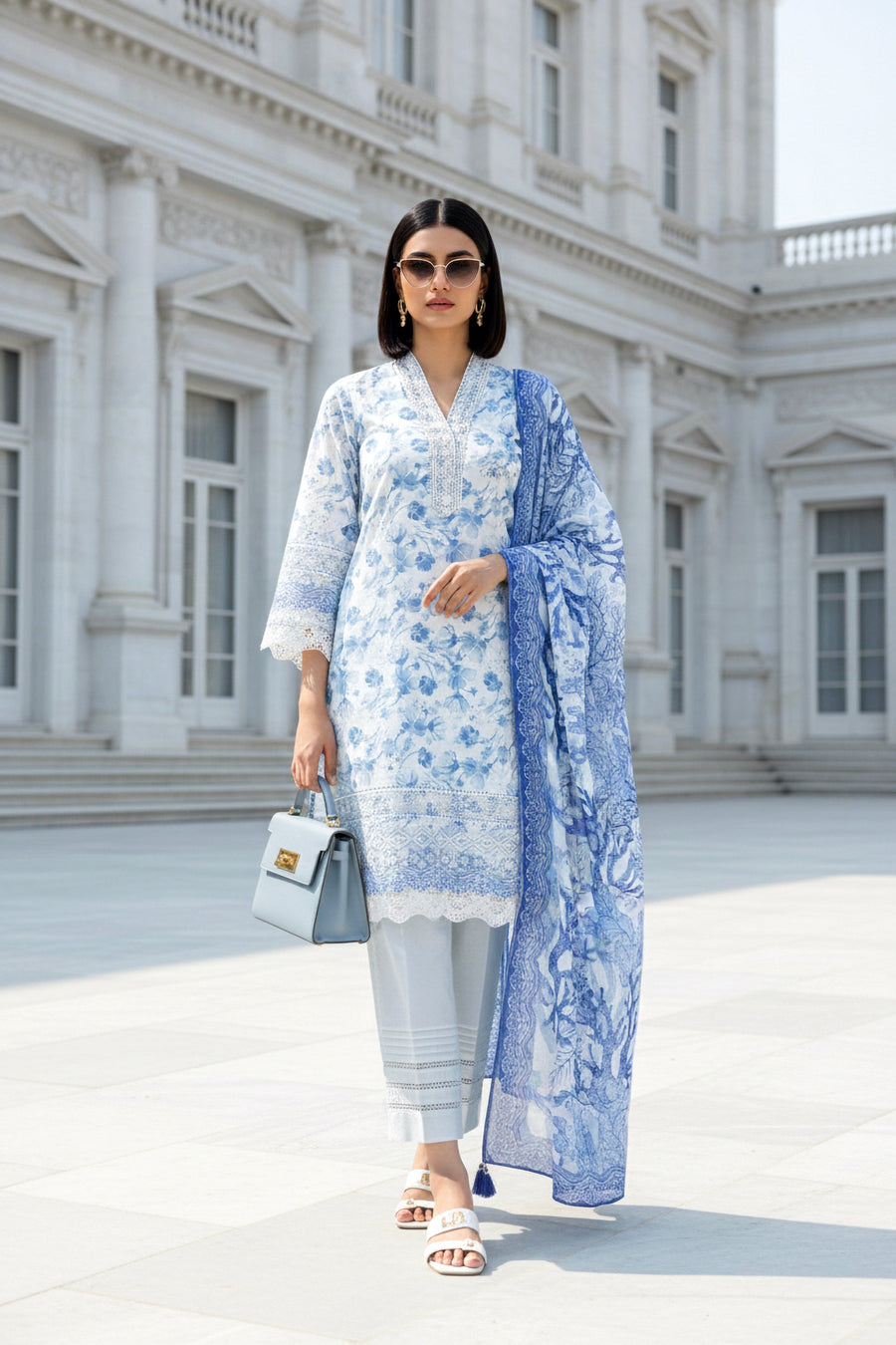 Lakhany Komal Embroidered Lawn Unstitched 3Pc Suit LG-MM-0922
