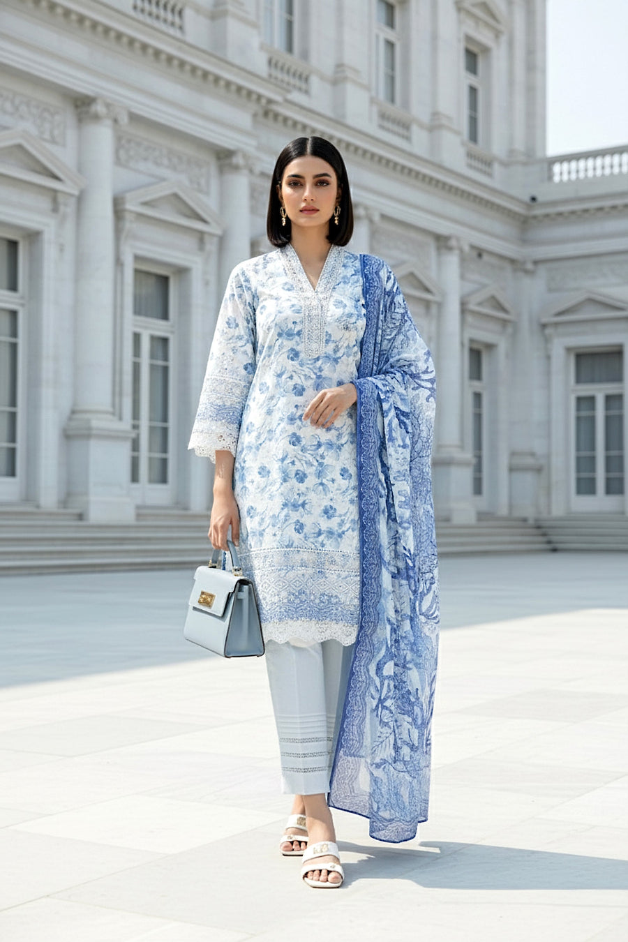 Lakhany Komal Embroidered Lawn Unstitched 3Pc Suit LG-MM-0922