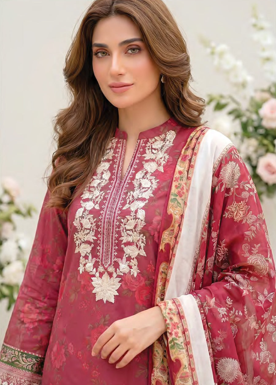 Lakhany Summer Essentials Embroidered Lawn Unstitched 3Pc Suit LG-MM-1031