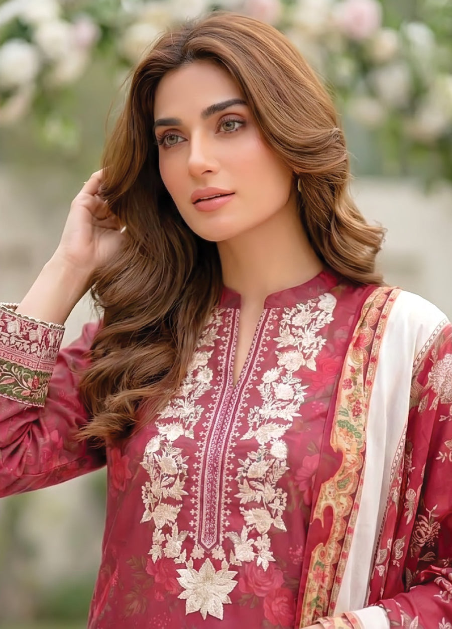 Lakhany Summer Essentials Embroidered Lawn Unstitched 3Pc Suit LG-MM-1031
