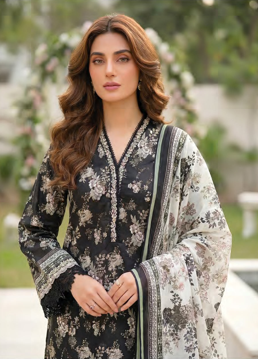 Lakhany Summer Essentials Embroidered Lawn Unstitched 3Pc Suit LG-MM-1034