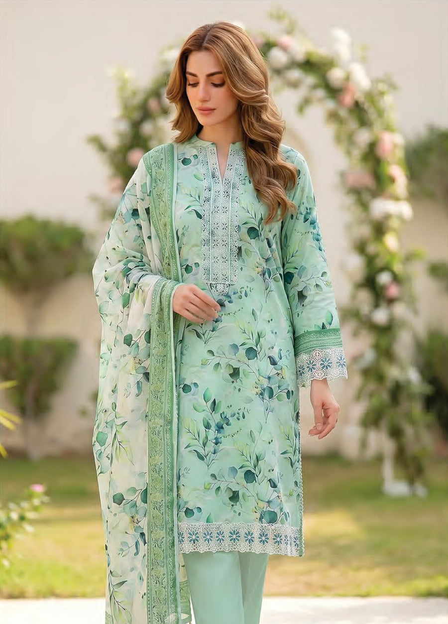 Lakhany Summer Essentials Embroidered Lawn Unstitched 3Pc Suit LG-MM-1036