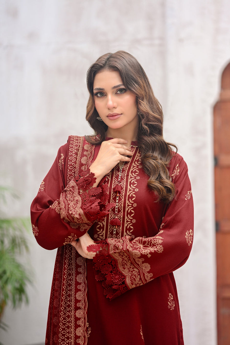 Lakhany Printed Pashmina Unstitched 3Pc Suit LG-RK-0082-A